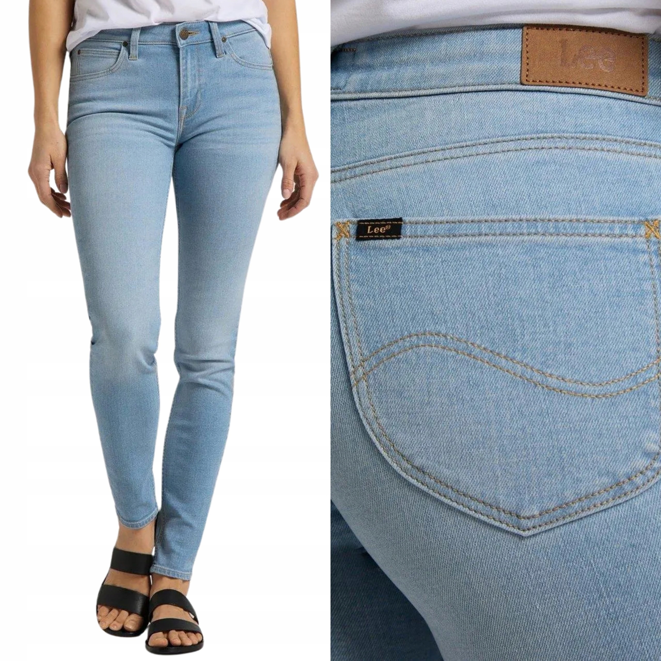 Lee kalhoty Regular modré Skinny jeans Scarlett W27 L31