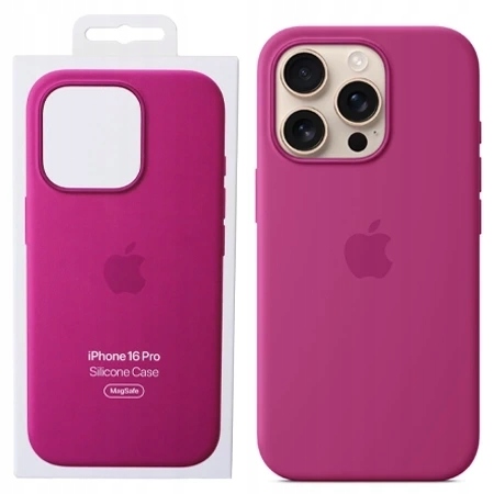 Originální Pouzdro Apple Pro Iphone 16 Pro Silikonové Pouzdro S Magsafe Fuchsií