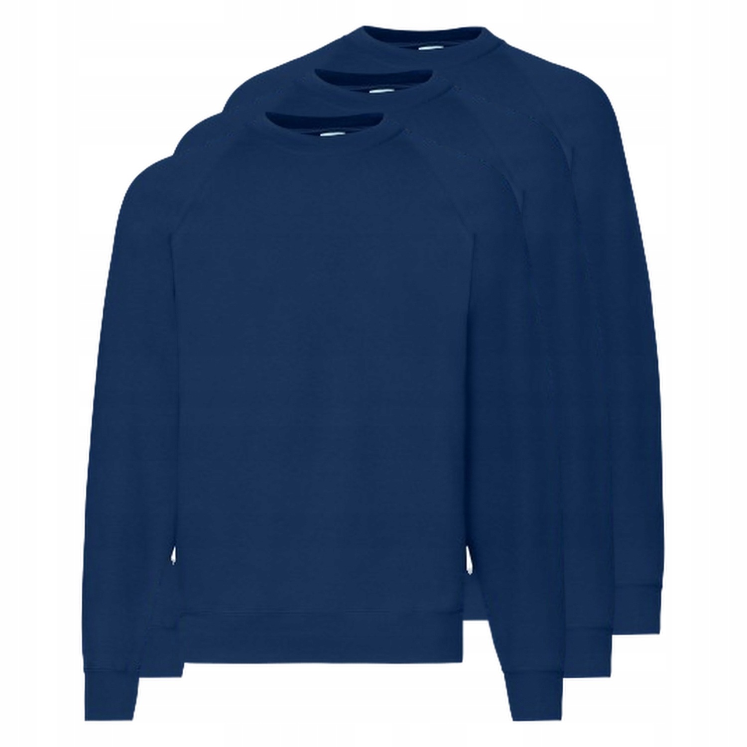 3x Pánská raglánová mikina Fruit of the Loom tmavě Pánská mikina velikost 3XL