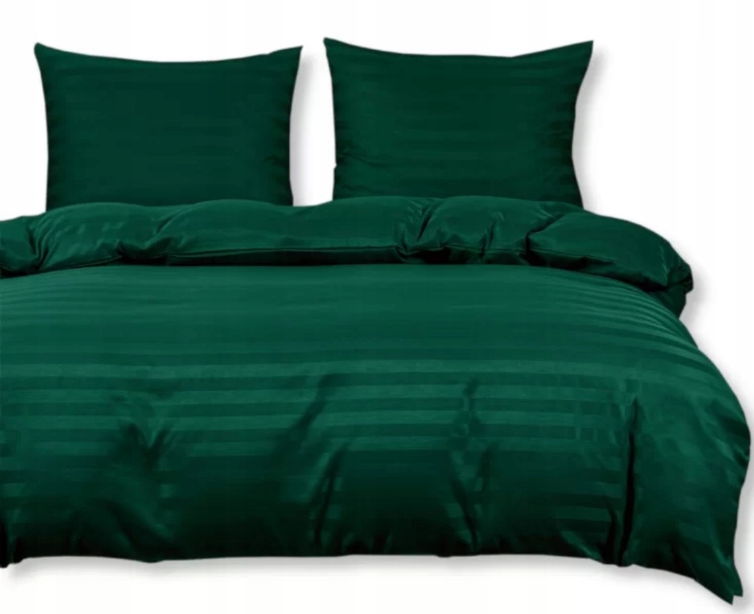 Stylowy Komplet Pościel 200X220 Poszewki Zestaw Kolor Zieleń