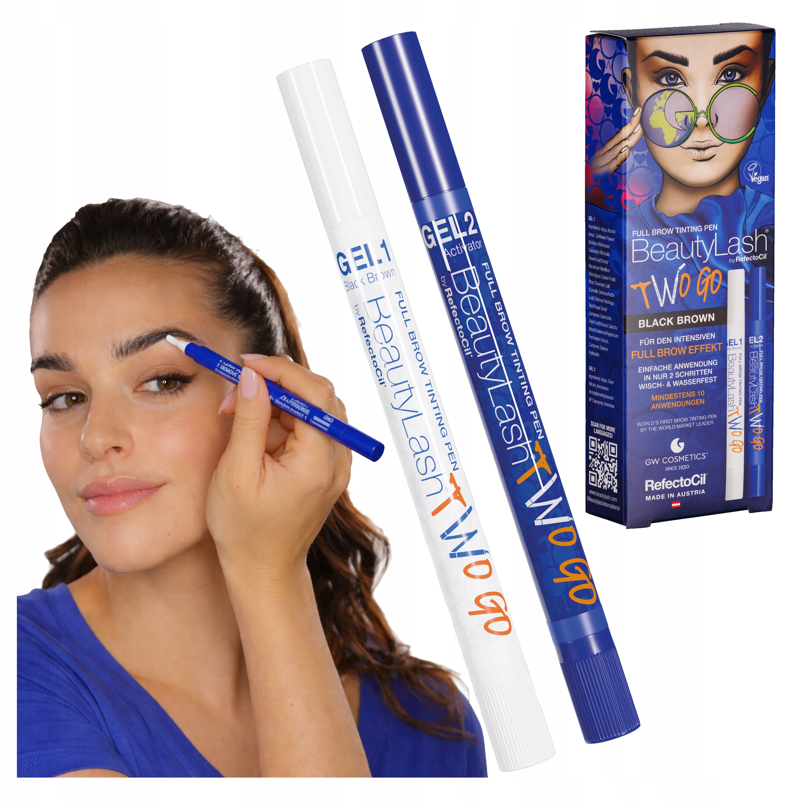 Henna v tužce na obočí Barva za 3 minuty voděodolná Tmavě Hnědá Refectocil