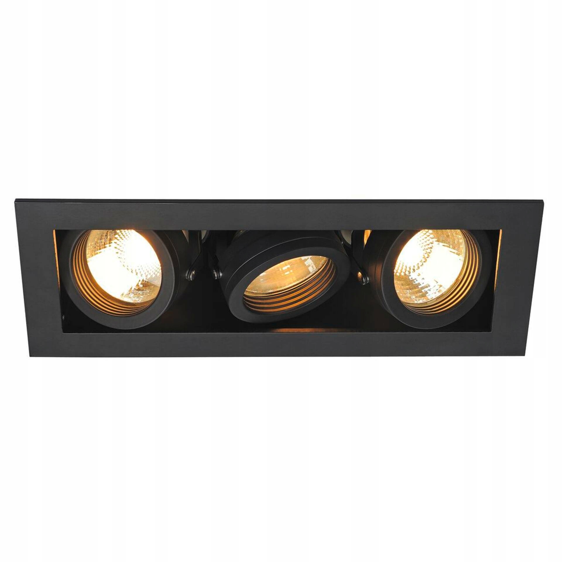 Vstavané bodové svietidlo Slv Kadux 3 čierne matné 3xGU10 150W