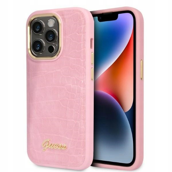 Originální pouzdro Guess pro iPhone 14 Pro 6,1" růžový obal na zadní kryt