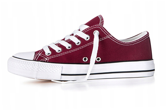 Buty sportowe Trampki damskie Bordowe tenisówki P4