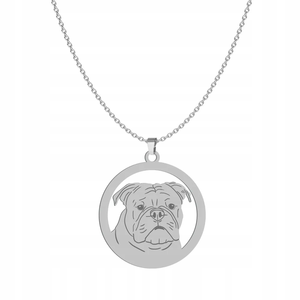 Stříbrný náhrdelník Continental Bulldog 925 Dárek Šperky Gravírování Bonus