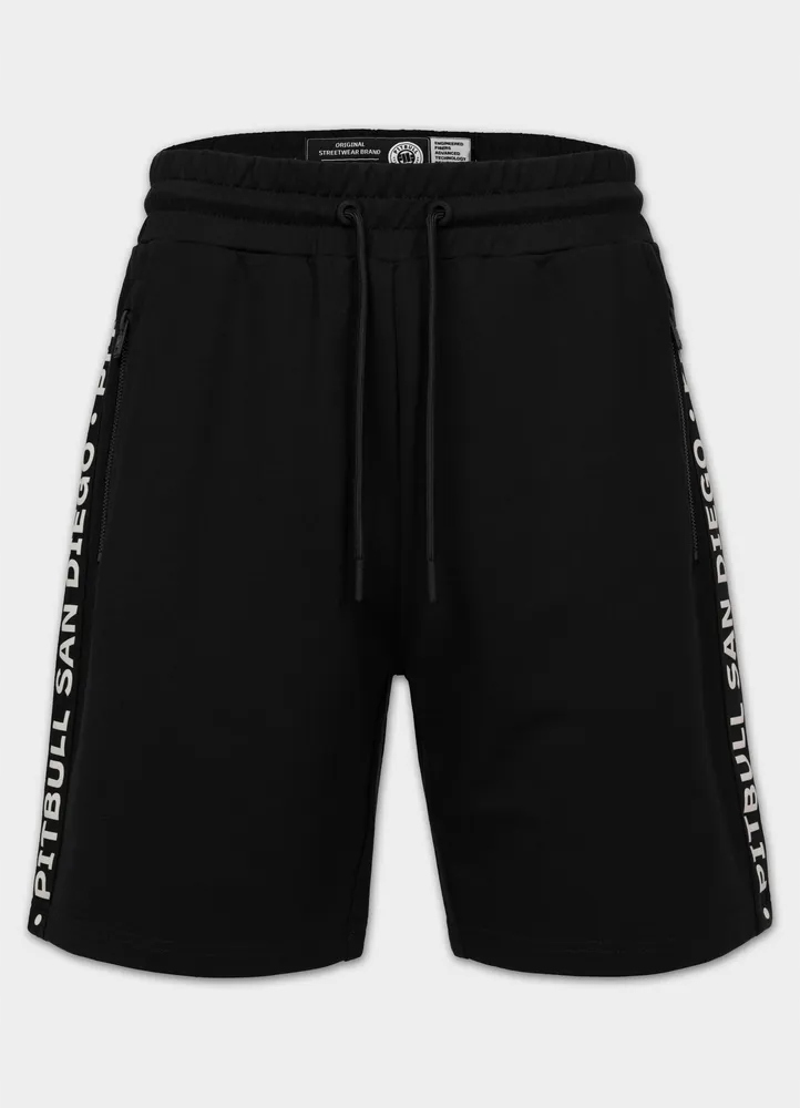 Pánské teplákové šortky Pitbull Tape Parker s krátkými kraťasy a nápisy na bocích