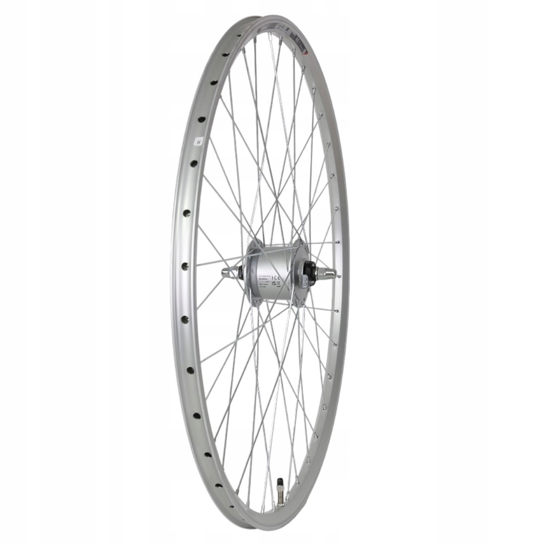 Koło przód 28'' srebrne dynamo prądnica Shimano Nexus 6V moc 3W złączka