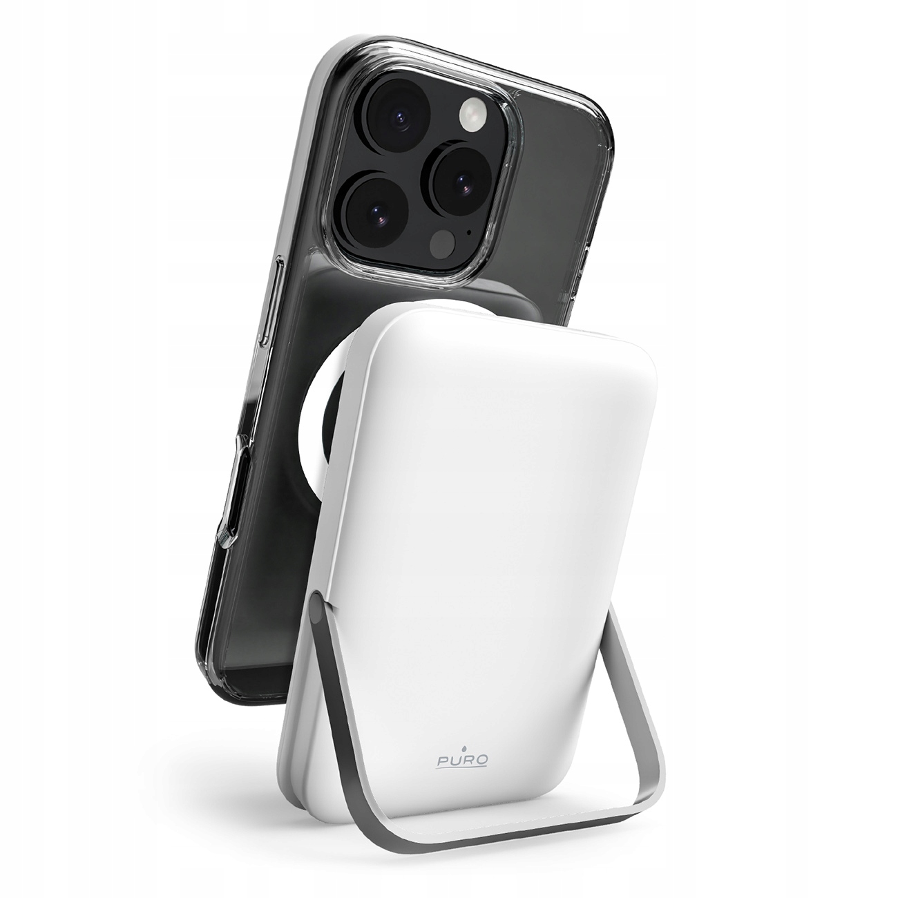 Bezdrôtová powerbanka 10000 mAh Usb-c MagSafe s podstavcom biela