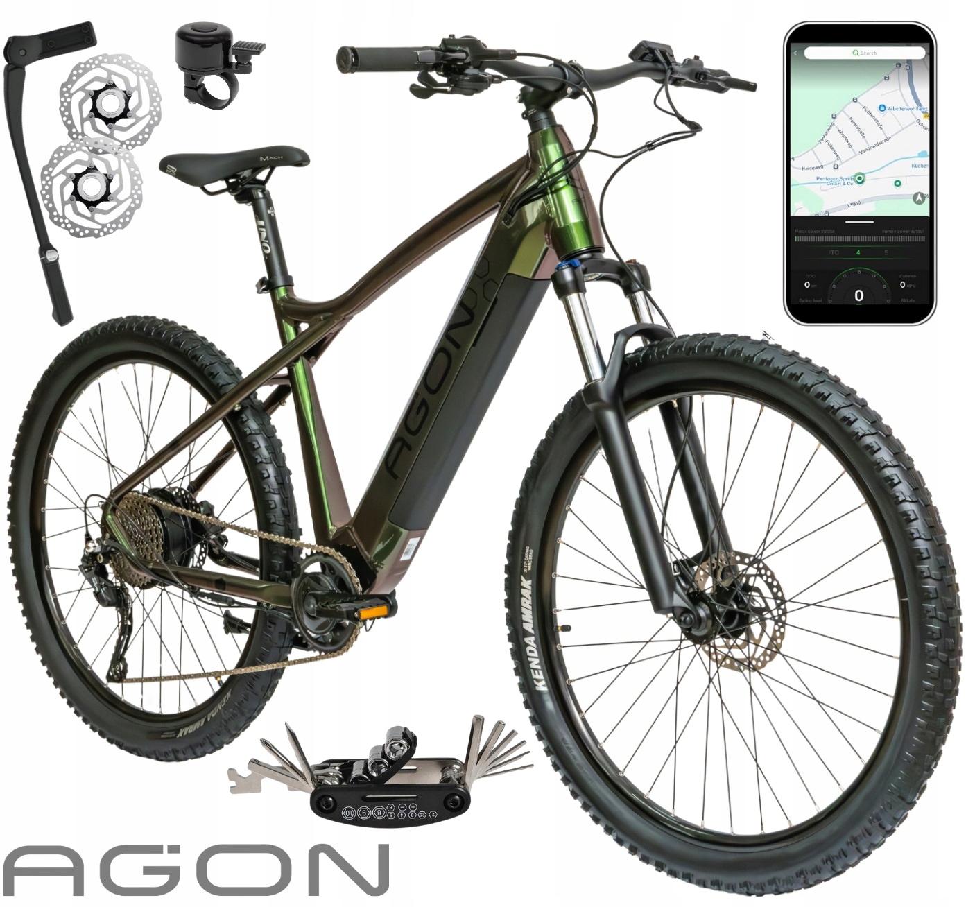 Rower Elektryczny Damski Męski Górski 27,5" Hydraulika 250 W Aplikacja 2025