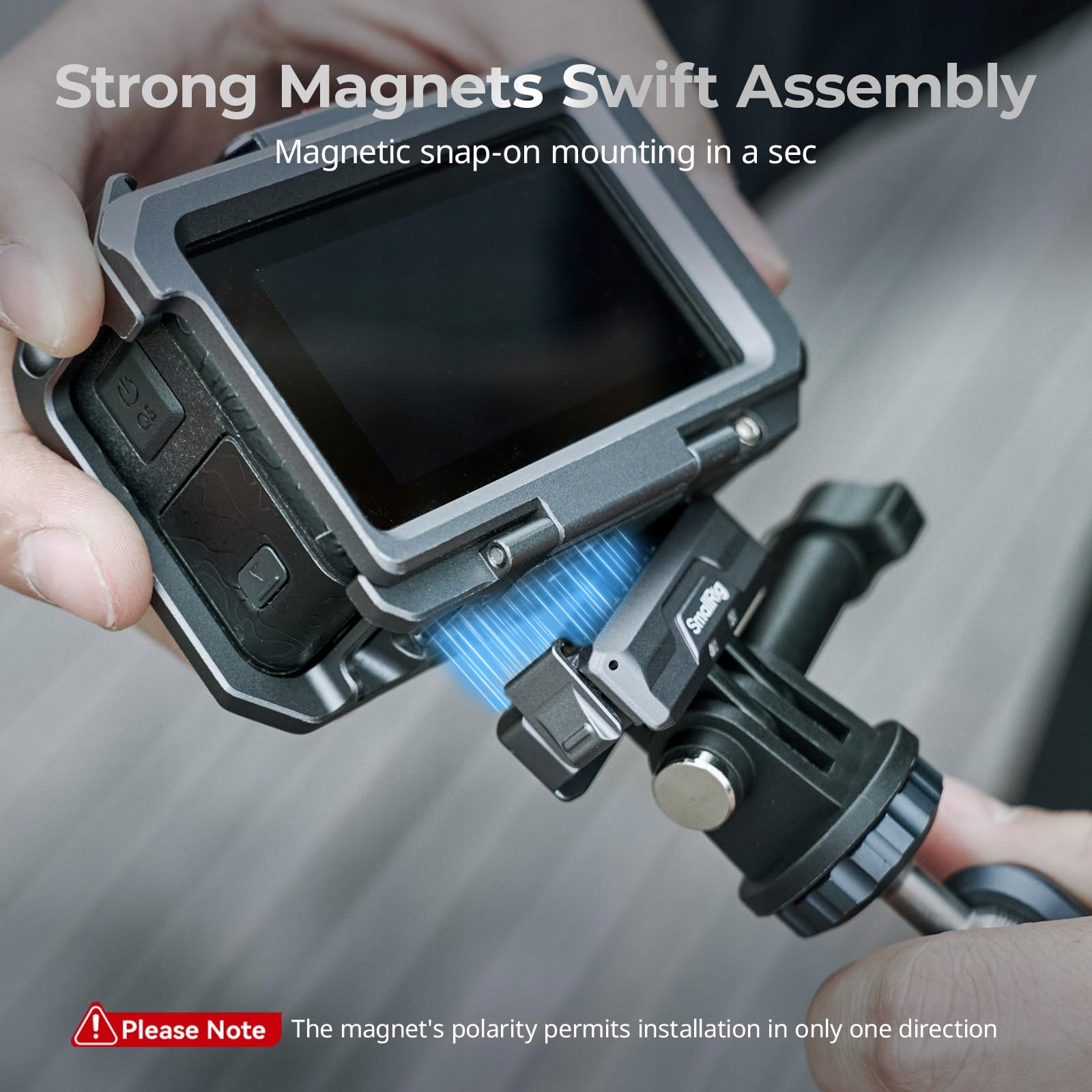 Magnetyczny Adapter Uchwyt DJI Osmo Action 5 Pro 4 3 Z Gwintem SMALLRIG — miniatura 3