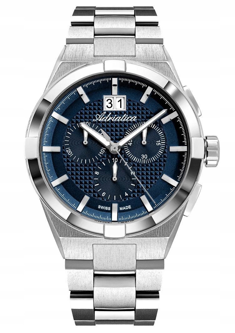 Nový Originální Pánské Hodinky Adriatica A8336.5115CH stříbrný chronograf