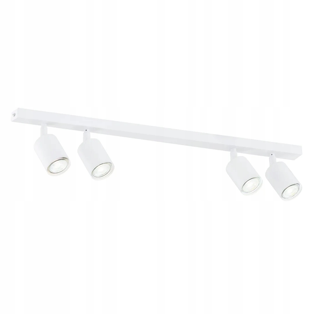 Stropní svítidlo minimalistická, 4 reflektory, bílá lišta 70 cm Emibig