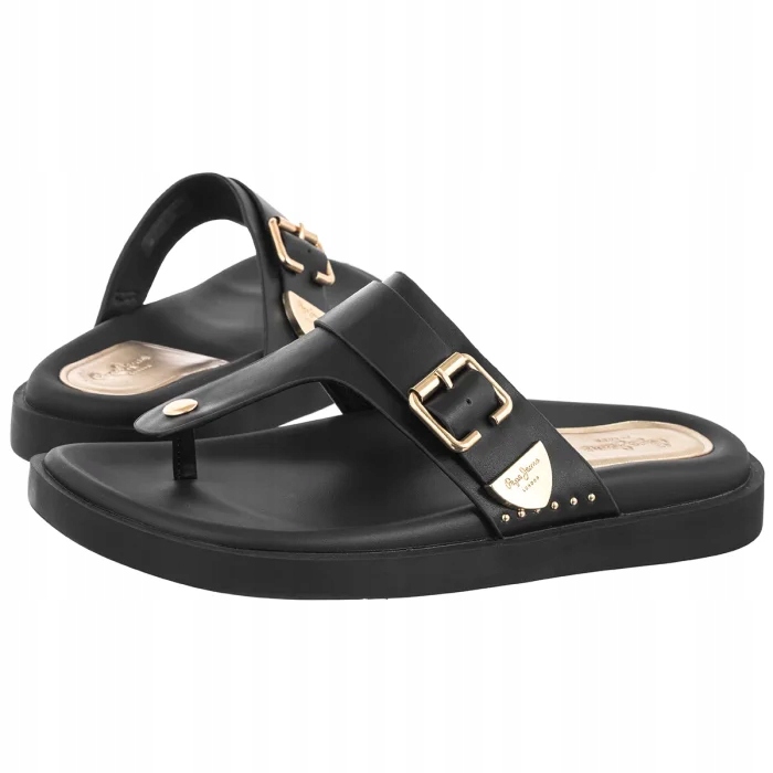 Dámské boty Japonky Pepe Jeans Sade Urban Black PLS900023 999 Černé