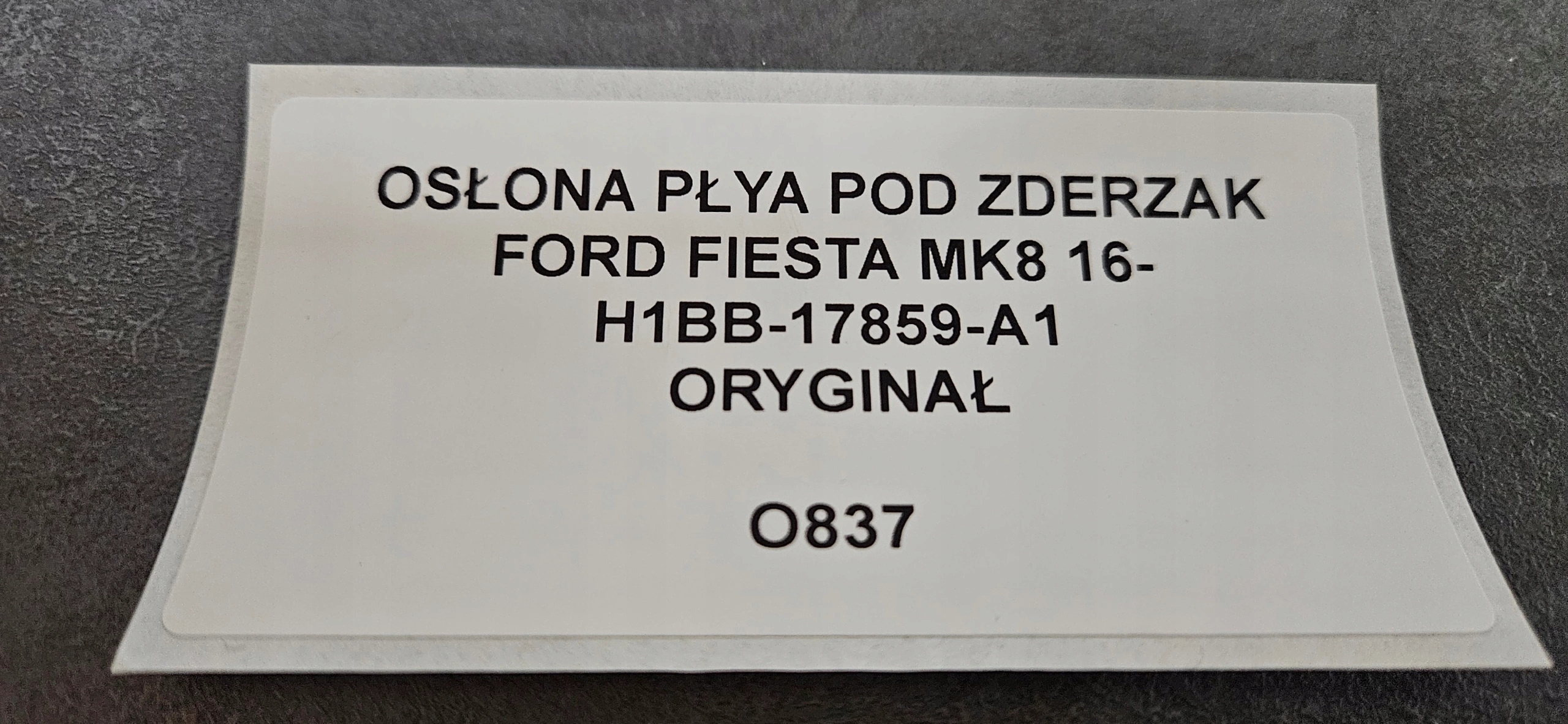 cover below bumper FORD FIESTA MK8 16- original