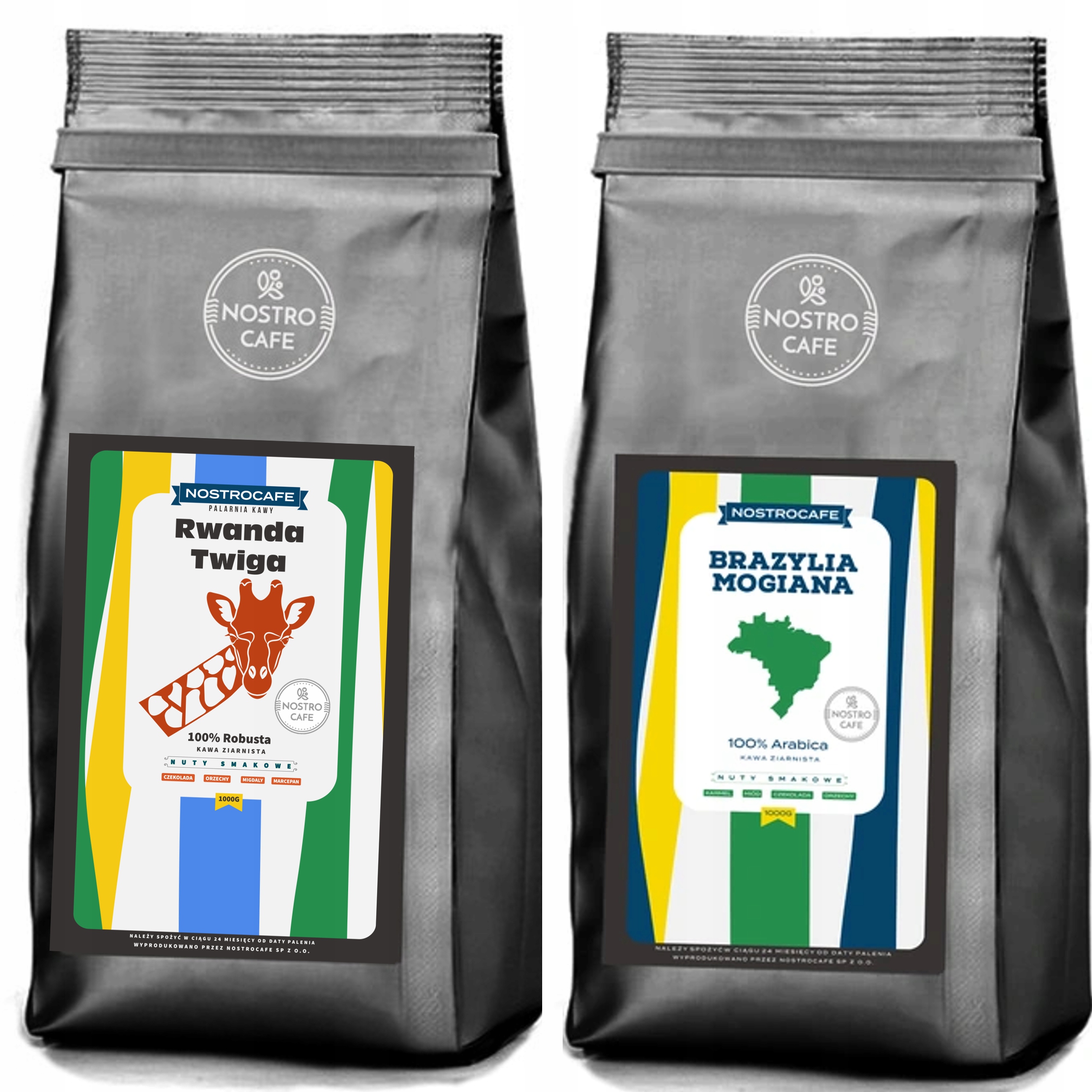 Káva Zrnková 2KG Brazílie Mogiana, Rwanda Twiga