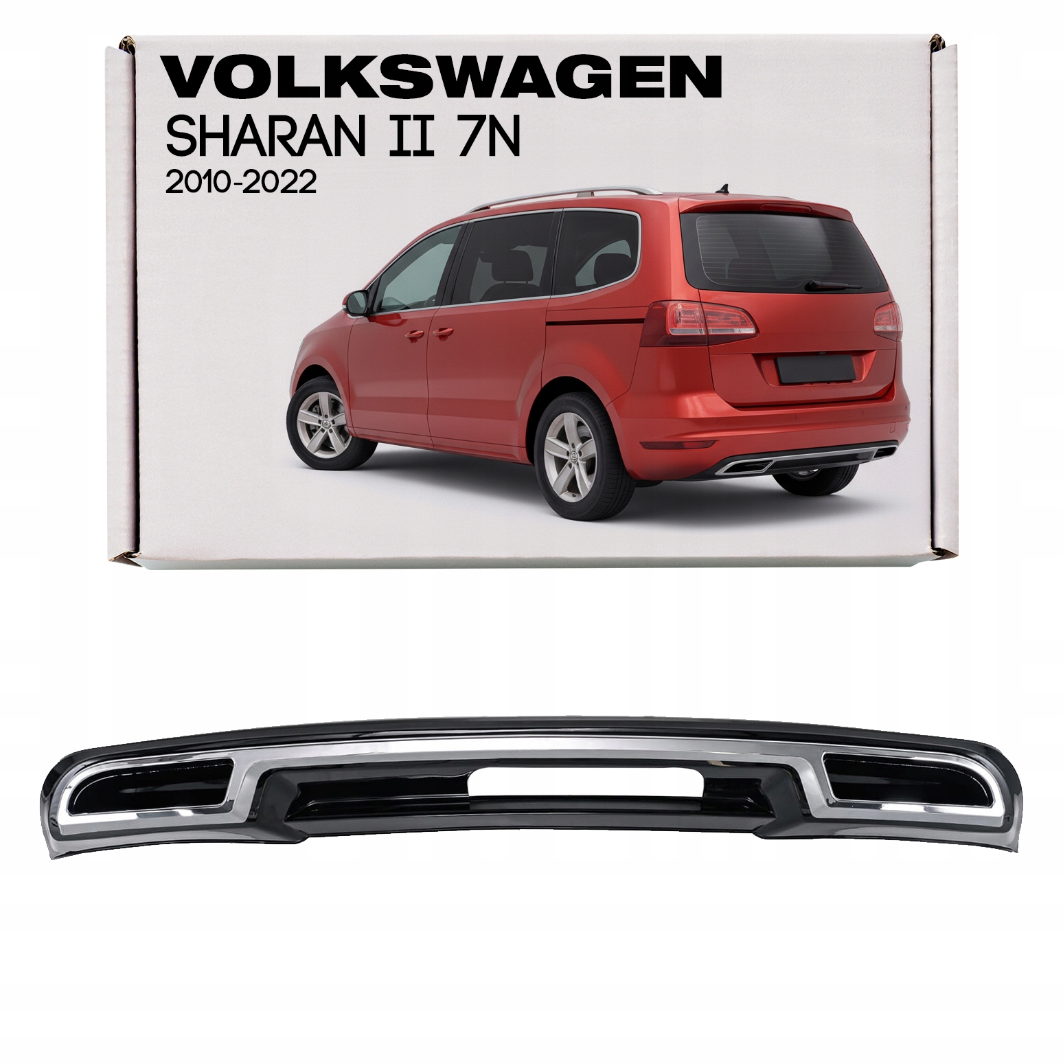 Volkswagen Sharan II 7N 2010-2022 Dyfuzor Zderzaka Tylnego