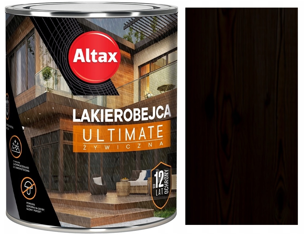 Altax Lakierobejca Żywiczna Ultimate 12 Lat Do Drewna heban 5L