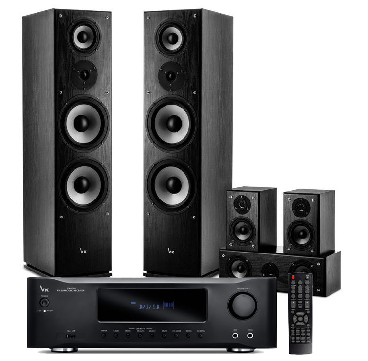 Zestaw Kolumn Kino Domowe 5.0 Amplituner Bluetooth