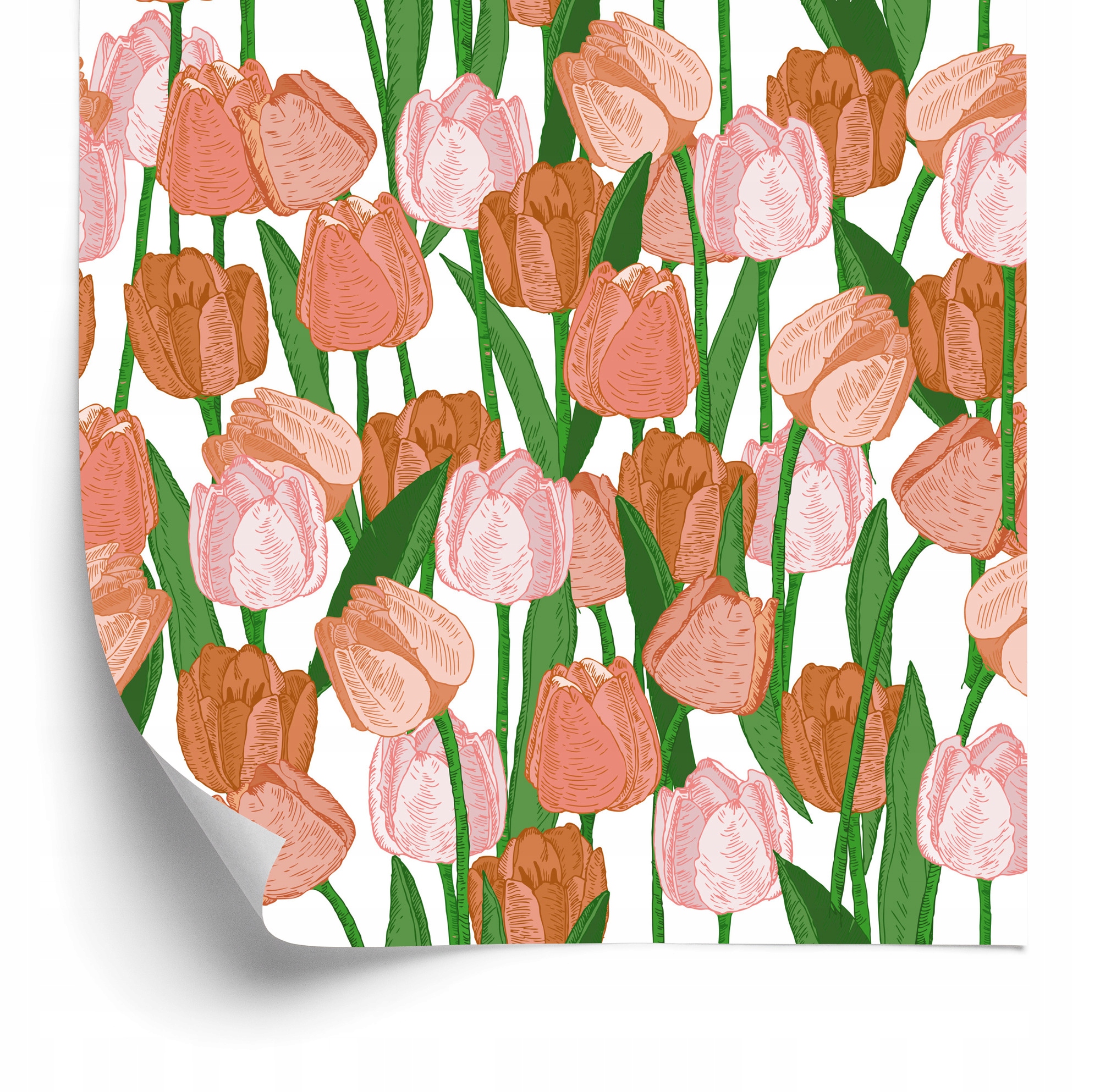 Tapeta Jarné Tulipány vo vintage štýle 50x1000 cm