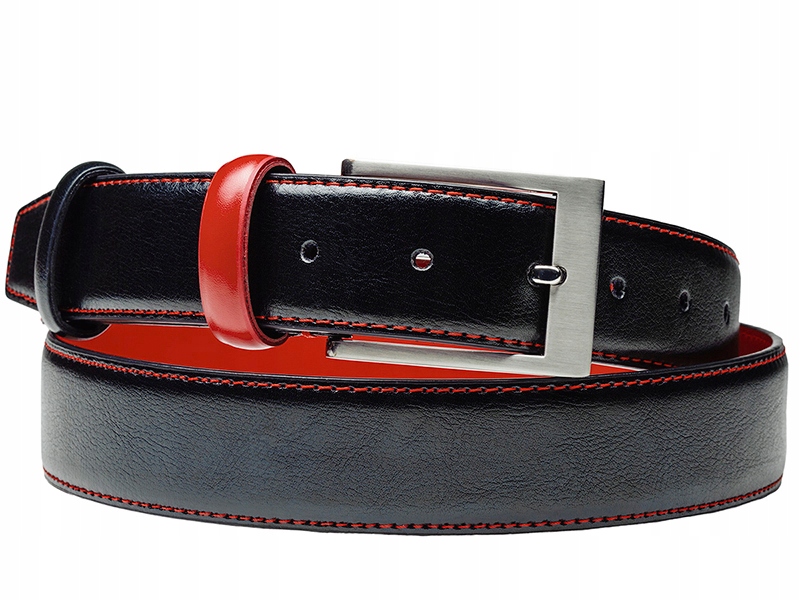 

Skórzany Pasek Skóra Szeroki do Spodni Jeans P9 75