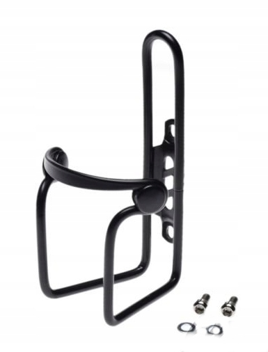 KOSZYK ROWEROWY UCHWYT BIDONU ALUMINIOWY CZARNY