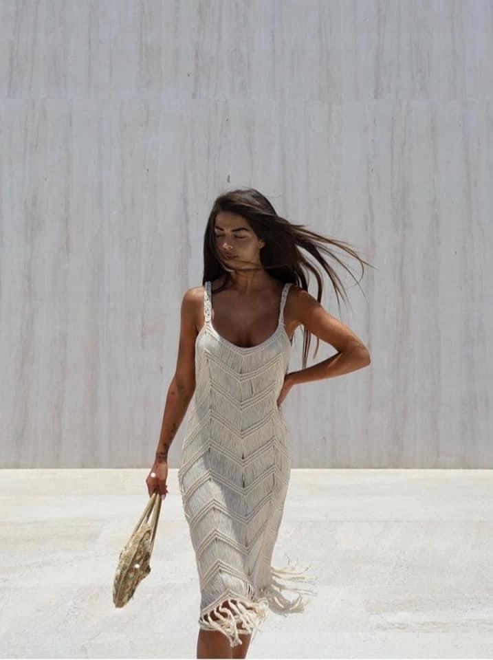 ワンピース　SUMIKA sama サワアラモード Sawa a la mode フロッキードットティアード