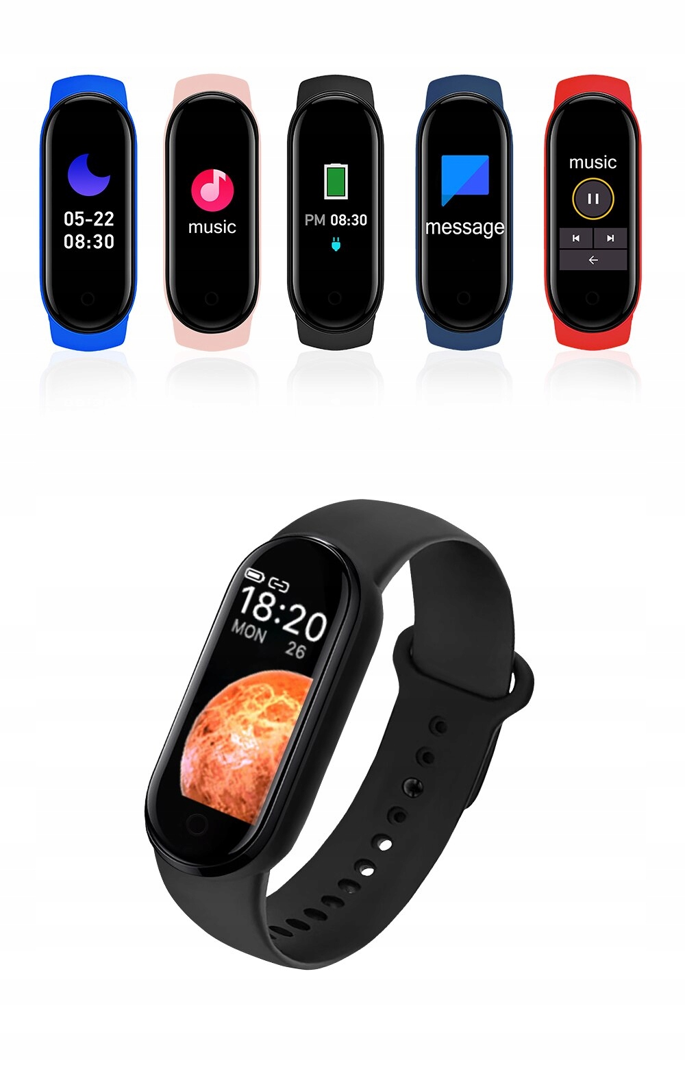 Smartband M7 OPASKA SPORTOWA czarna EAN (GTIN) 5905143804001