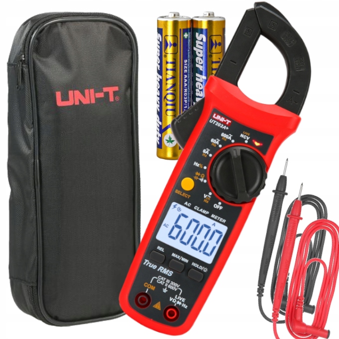 

Miernik cęgowy prądu zmiennego Amperomierz UT202A+