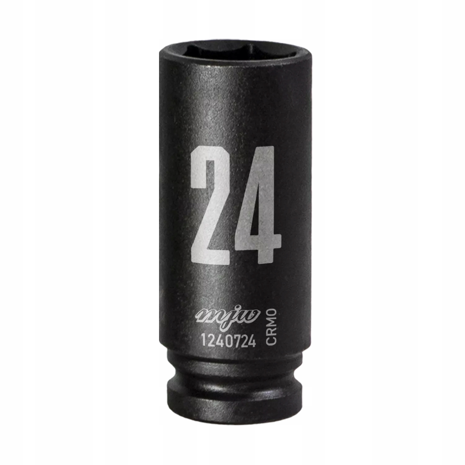 Klucz nasadowy udarowy długi 1/2 stalowa nasadka 6-kąt 24 mm Mjw