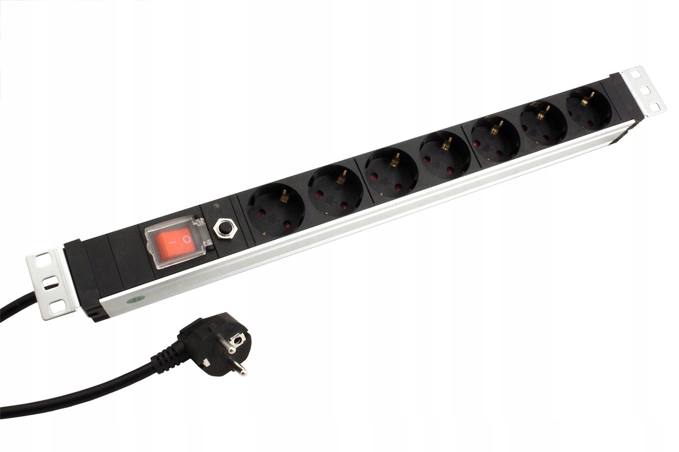 Value 19'' napáj. panel 1U,7x zásuvka DE,přepěťová ochrana,vypínač,černý,3m