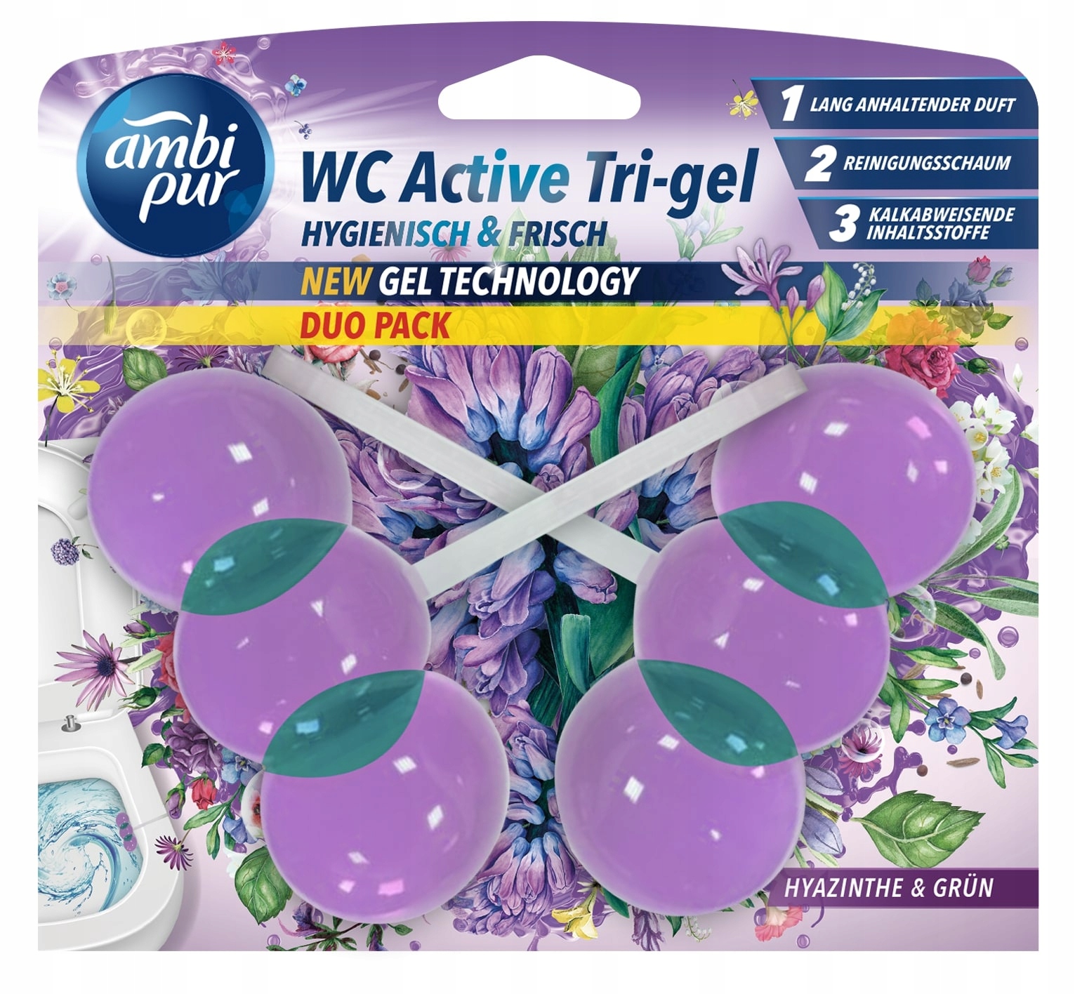 

Ambi Pur Wc Active Kulki 2x45g Hyacint & Green