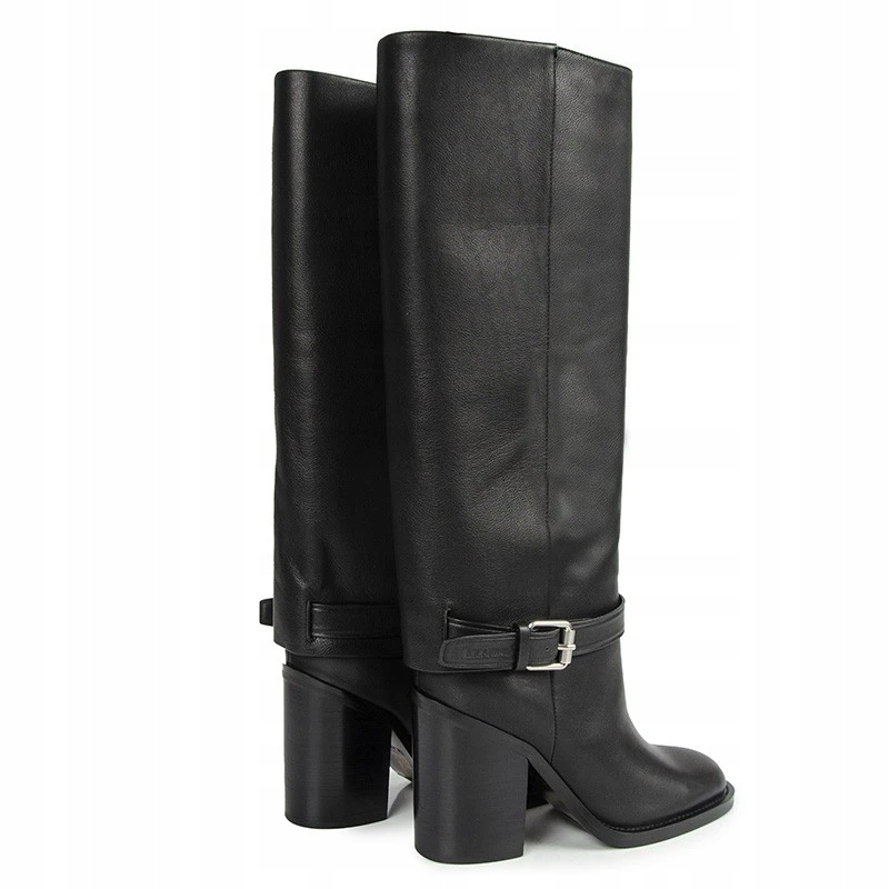 CARINII B9941 KOZAKI SŁUPEK SKÓRA LICO CZARNE 37 Marka Carinii