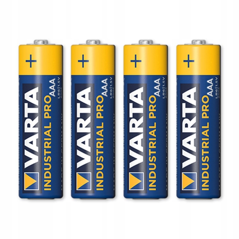 4x Bateria Varta Industrial Pro AAA LR03 R03 Alk