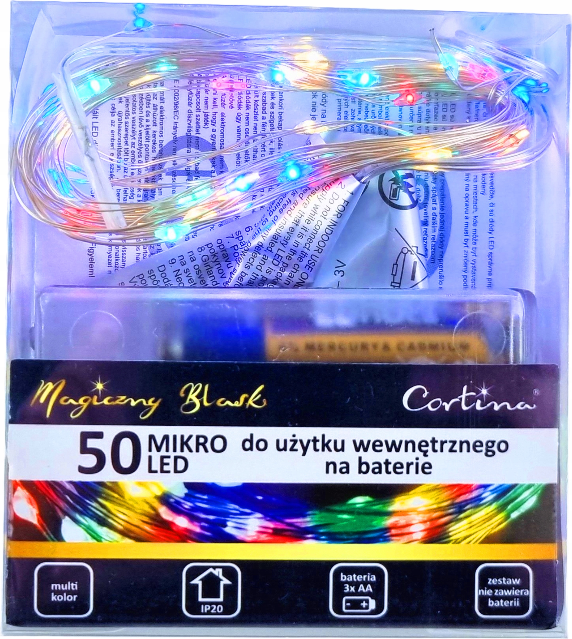 

Lampki Druciki 50 Mikro Led Na Baterie dekoracyjne