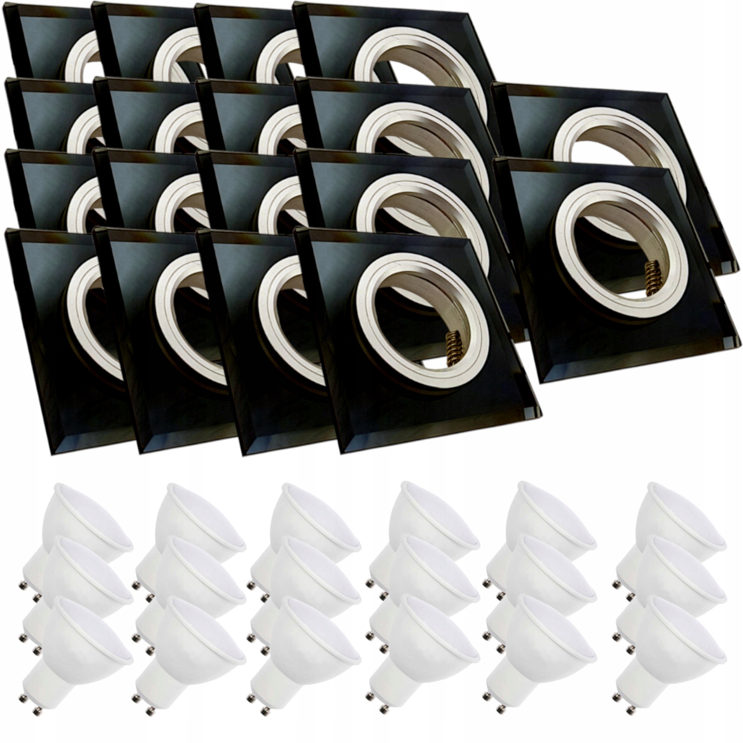 18x Skleněné Stropní Svítidlo Zapuštěné Do Stropu Křišťál 10W Led Žárovky