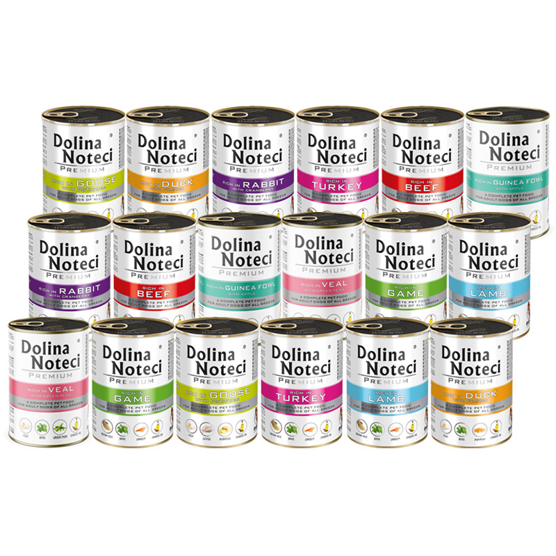 Dolina Noteci Premium Mokra karma dla psa Mix bez ryb i kurczaka 18 x 400g