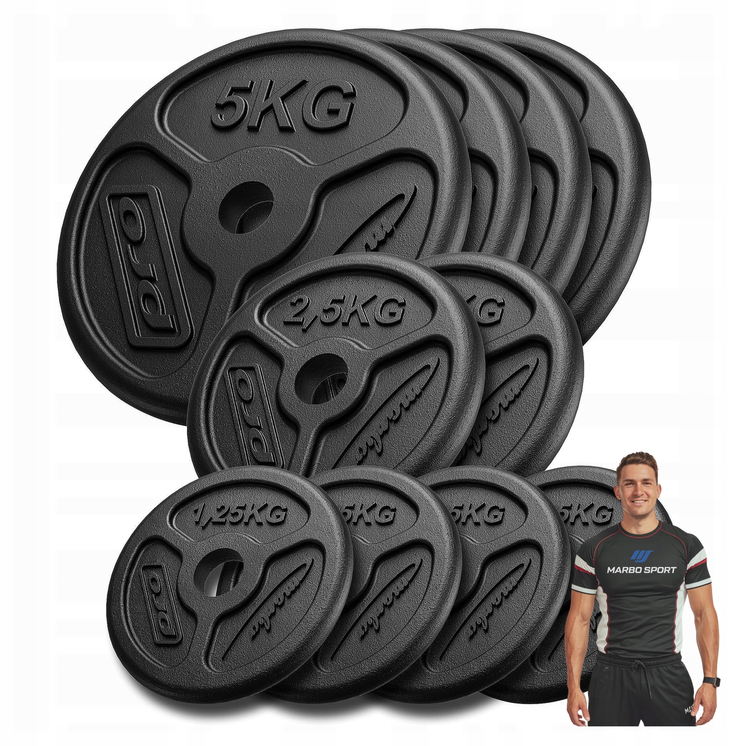 Marbo Sada litinových závaží slim 30 kg