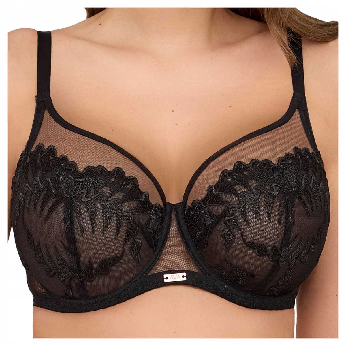 Ava Podprsenka měkká, elegantní, měkká, s kosticemi, 2244, černá, 100C