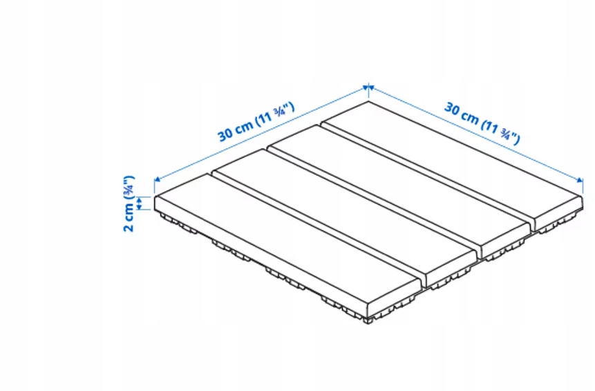 PŁYTKI TARASOWE BALKONOWE PANELE PODEST 30x30 PŁYTKI NA KLIK ANTRACYT Producent Liderwood