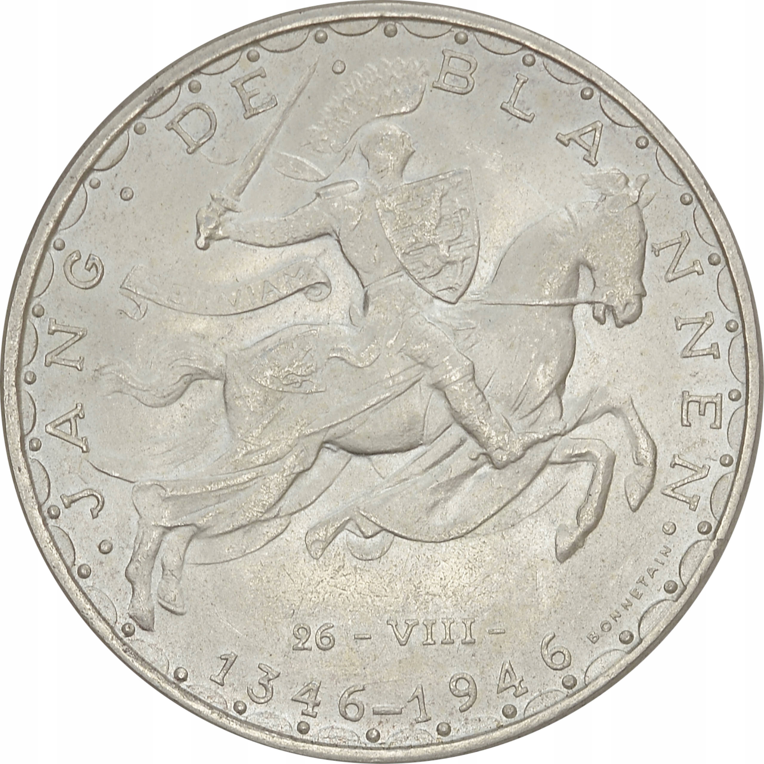 7.ia.LUXEMBURG, 100 FRANKÓW 1946 JAN ŚLEPY