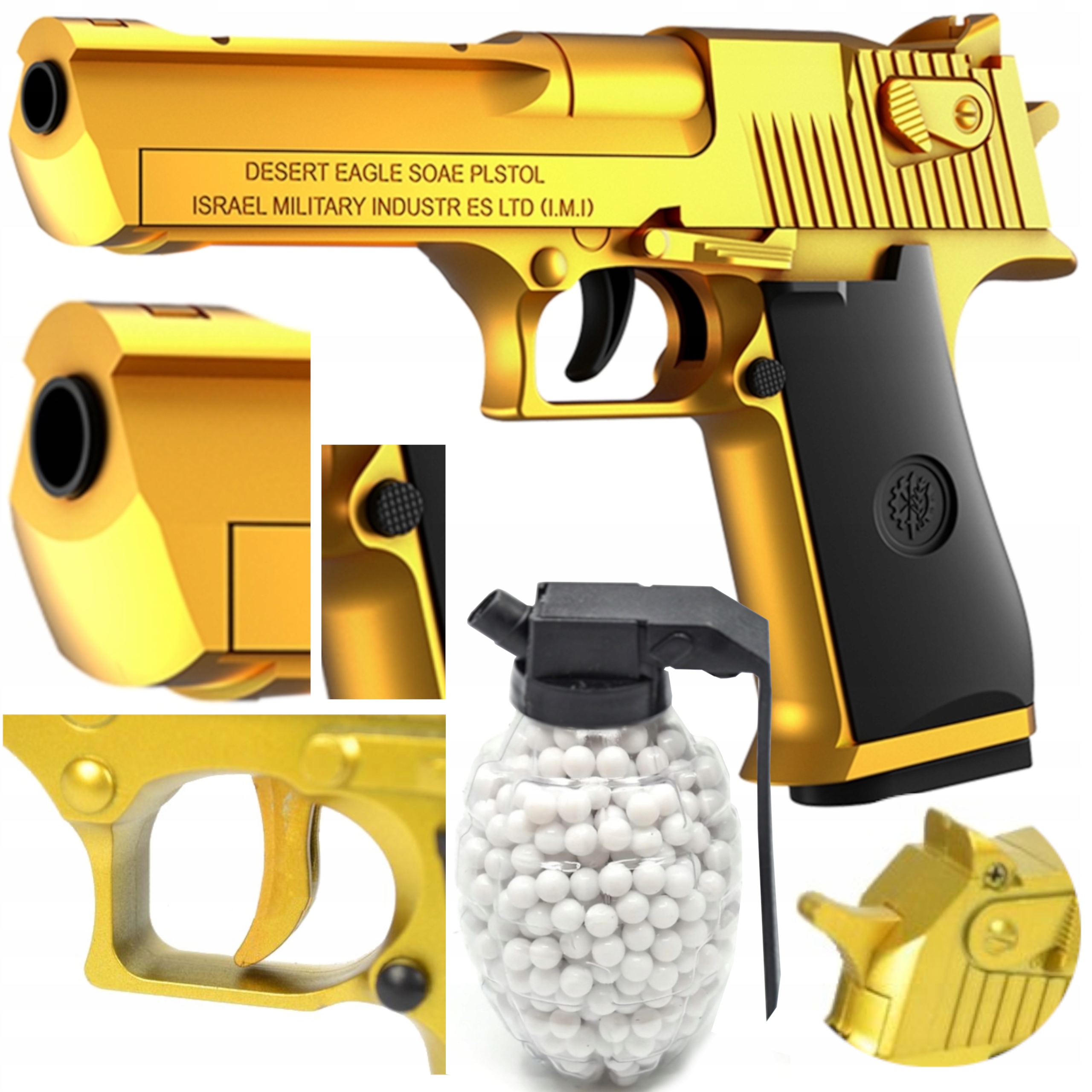 

Desert Eagle Pistolet Metalowy Na Kulki 6mm+GRANAT