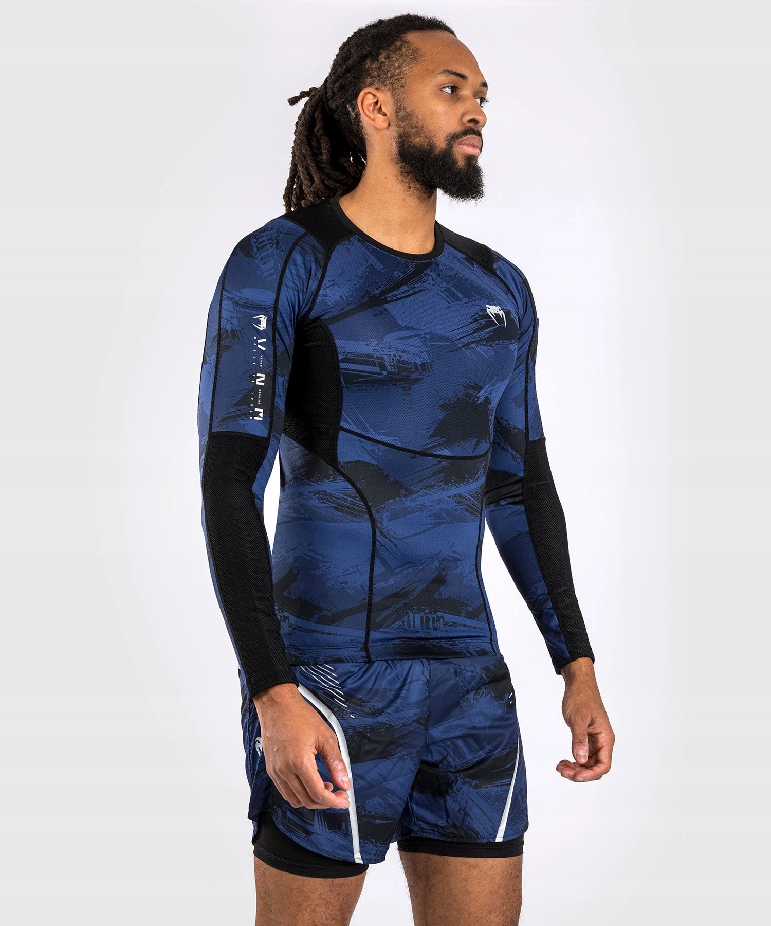 Venum Rashguard Electron 3.0 długi rękaw Niebieski M
