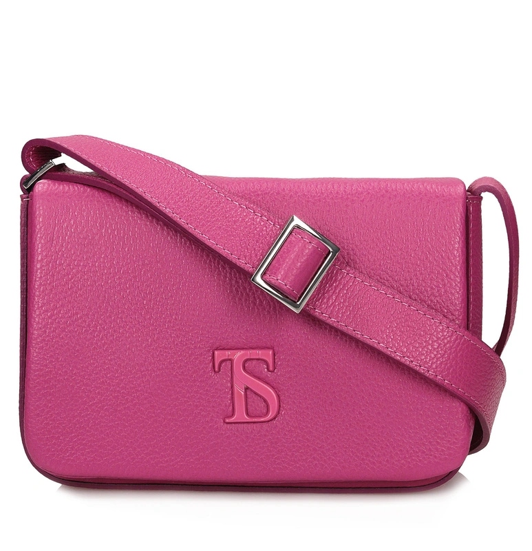 Kabelka Přes Rameno z přírodní kůže – Toscanio F150 Fuksja