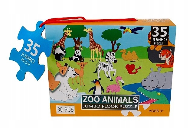 

Puzzle Podłogowe Jumbo Zoo 35 Elementów 60X44CM