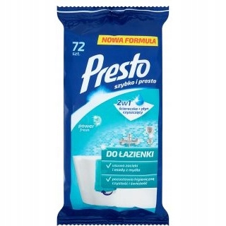 

Ściereczki nasączone Presto do łazienki Presto