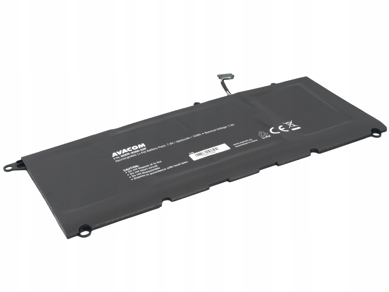 Batéria Avacom pre Dell Xps 13 9350 Li-Pol 7, 6 V 6842mAh 52Wh NODE-9350…