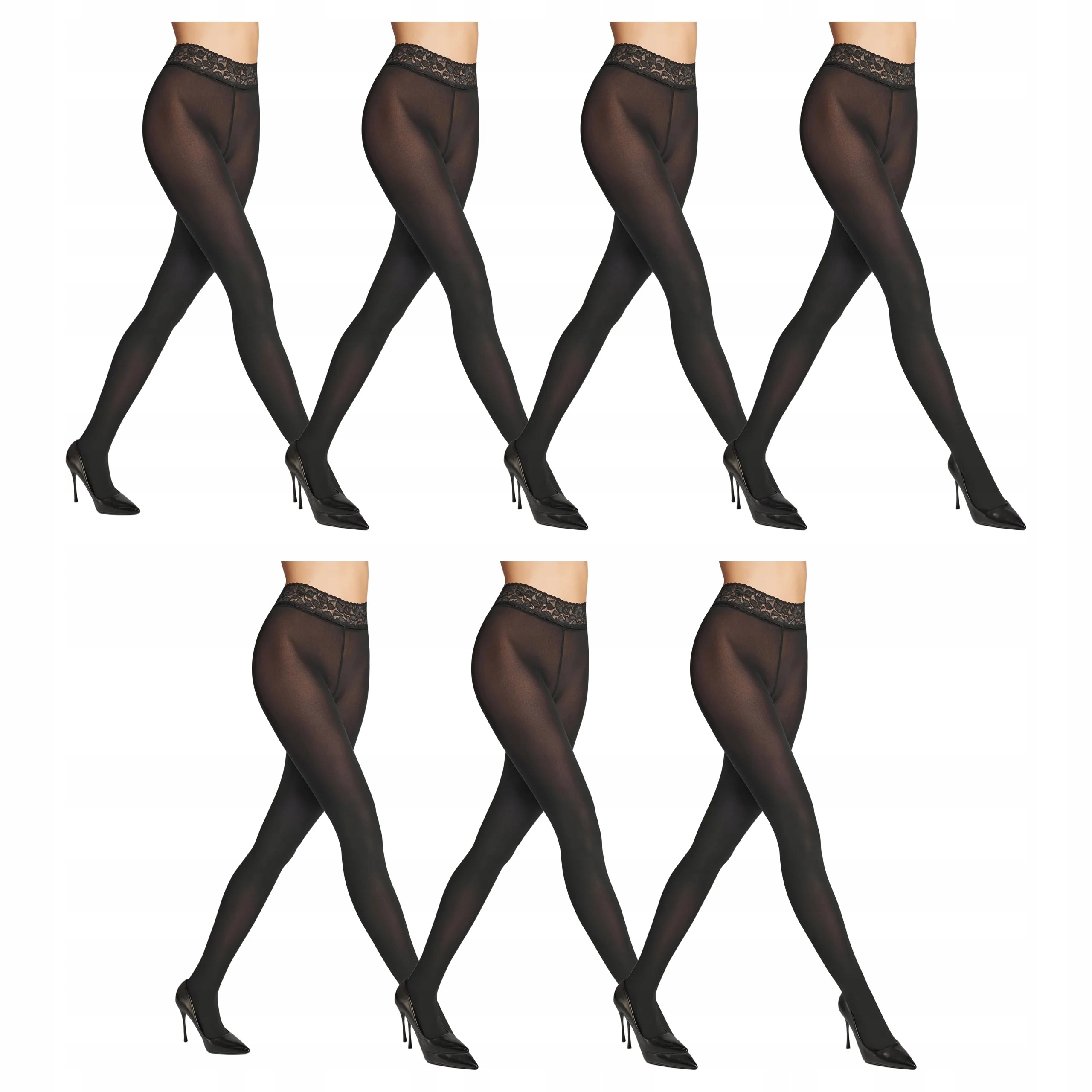 7 x Punčocháče Erotic Vita Bassa 100 den Marilyn Nero 5-XL