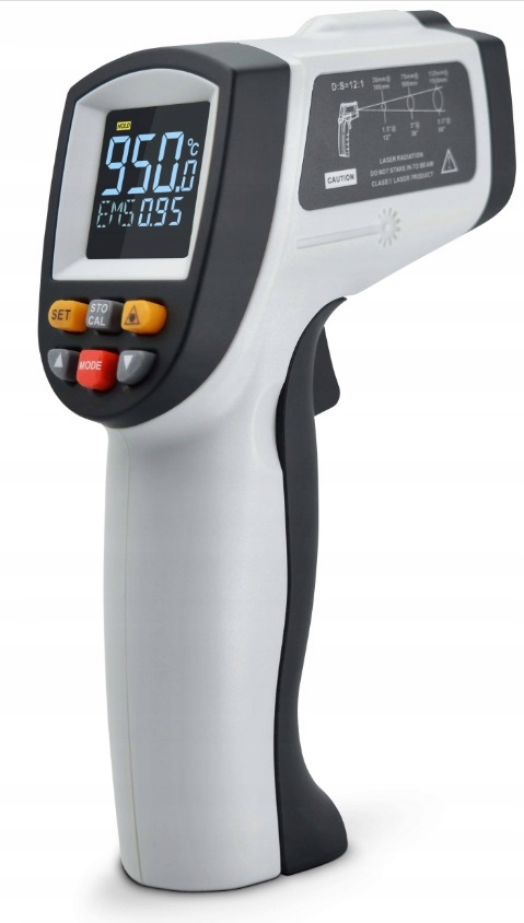 PIROMETR TERMOMETR LASEROWY BEZDOTYKOWY MIERNIK TEMPERATURY -50 +950 st.C Stan opakowania oryginalne