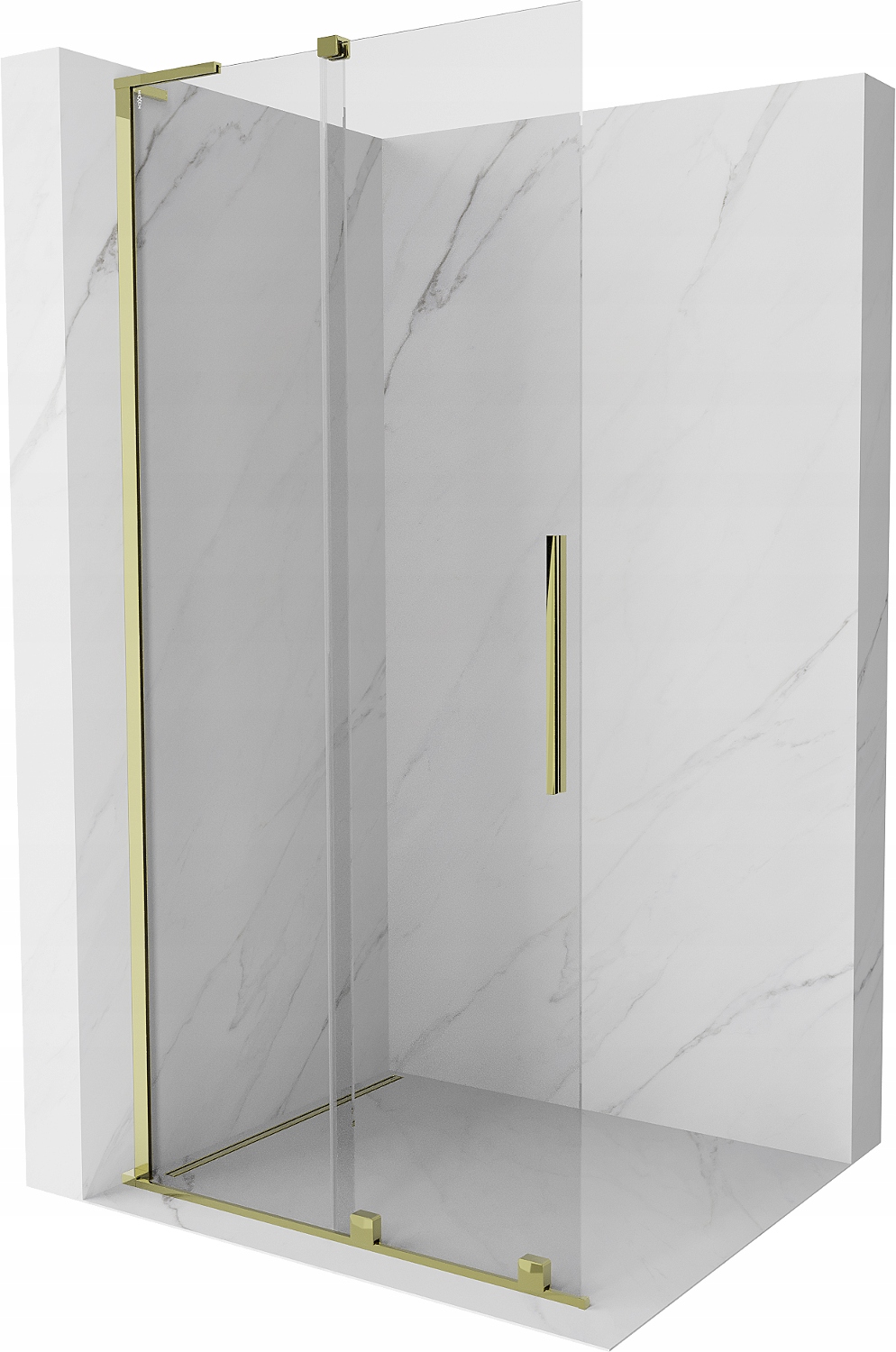 Mexen Velar L Walk-in Sprchová Stěna 110x200 cm Transparentní Zlato