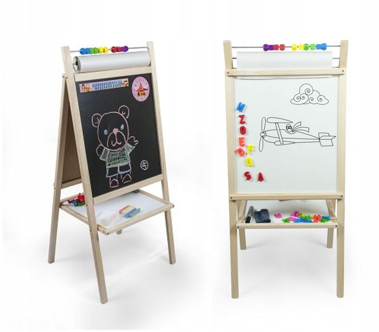 DUŻA TABLICA EDUKACYJNA KREDOWA MAGNETYCZNA 5w1